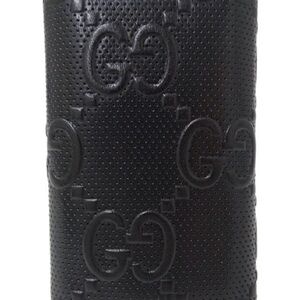 Gucci Black Perforated Leather Sleeve